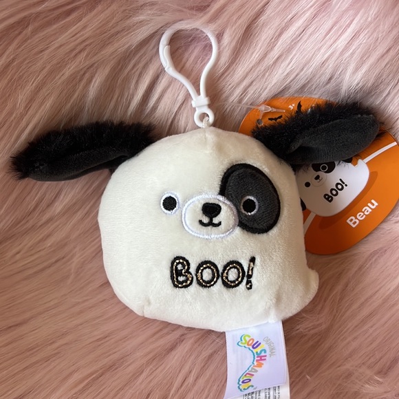 NWT 3” Beau the Ghost Dog Squishmallow Clip — Halloween Collection - Picture 2 of 5